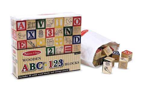 Melissa And Doug 50 Piece Wooden Abc And 123 Blocks Games And Toys
