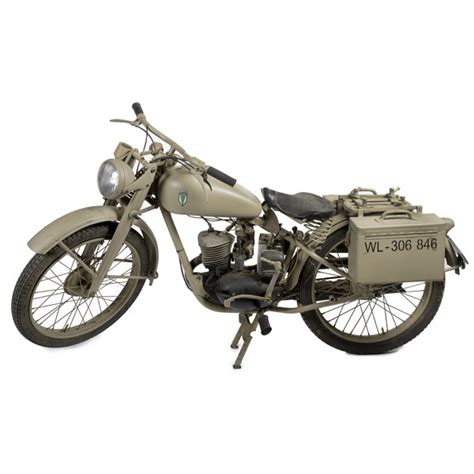 World War Ii German Military Motorcycle By Dkw Auctions And Price Archive