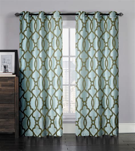 Maybe you would like to learn more about one of these? Pair of Aleah Spa Blue Window Curtain Panels w/Grommets