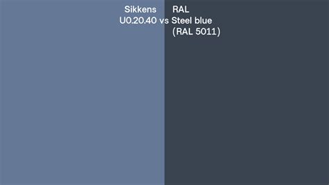 Sikkens U0 20 40 Vs RAL Steel Blue RAL 5011 Side By Side Comparison