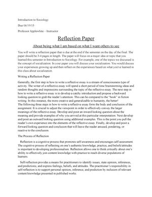 Jan 20, 2021 · typically, a reflection paper should start with information that puts your reflection in context. Introduction Self Reflection Reflection Paper Example / Be ...