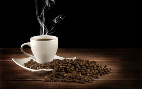 Wallpaper White Cup Drink Hot Coffee Saucer Steam Coffee Beans