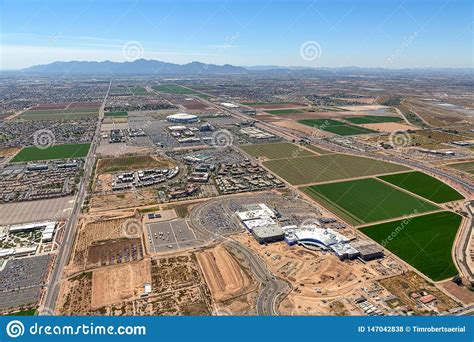 Growing Glendale, Arizona Viewed From Above Stock Photo - Image of ...