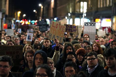 Huge crowds protest against Donald Trump's recent actions - Chronicle Live