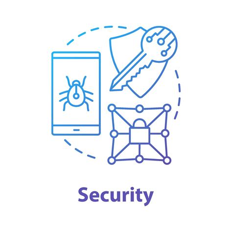 Security Concept Icon Privacy Protection Idea Thin Line Illustration