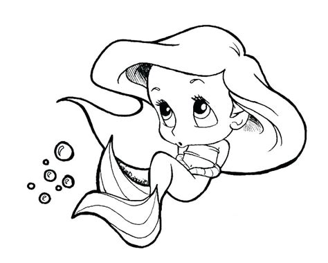 Chibi Ariel Coloring Page Free Printable Coloring Pages