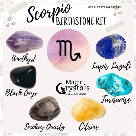 Scorpio Birthstones Crystal Set Artofit