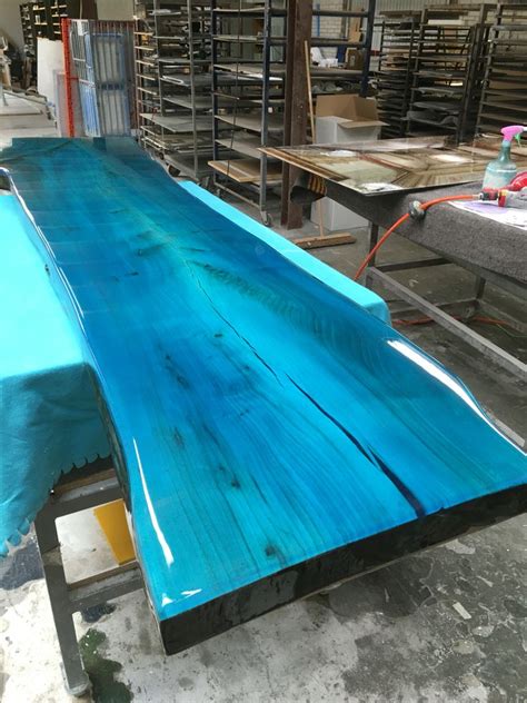 Ebay.com has been visited by 1m+ users in the past month Tabletop from elm With transparent epoxy Colour resin ...