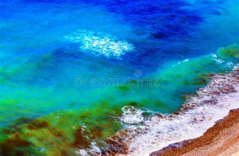 High Contrast Saturated Colour View Of Famous Blue Emerald Sea B Stock
