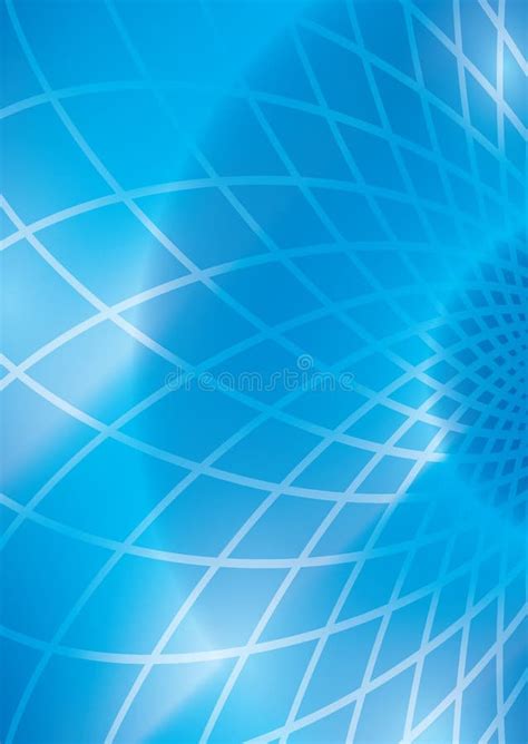 Blue Abstract Background With Grid Vector Stock Vector Illustration