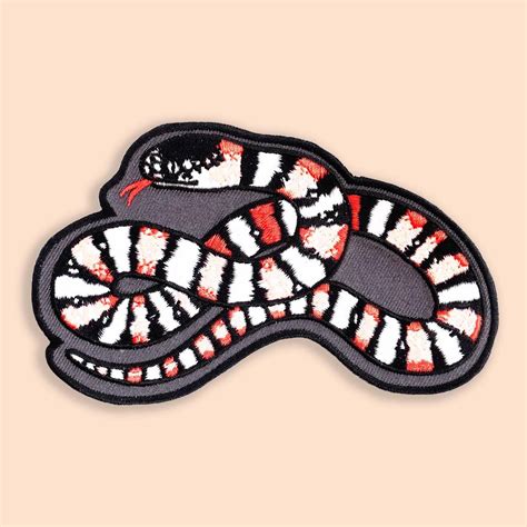 Snake Embroidered Iron On Patch By Jacqueline Colley