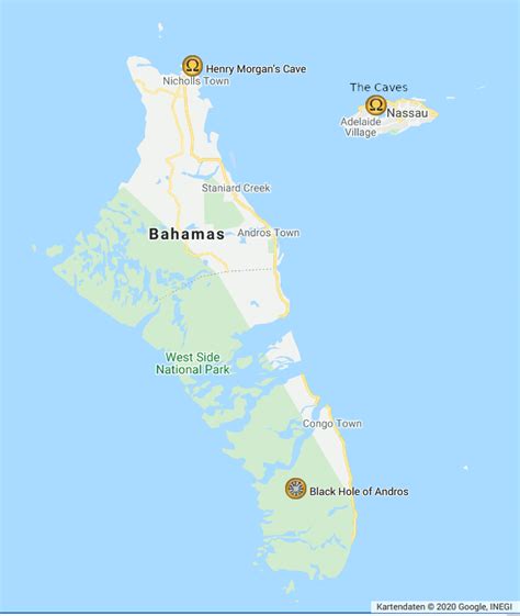 Map Of Bahamas Andros