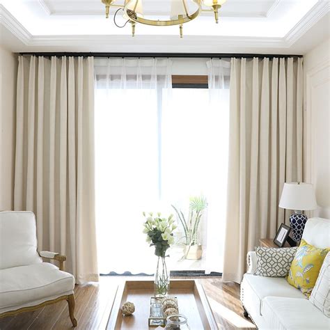 solid  white curtains contemporary pretty chic beige