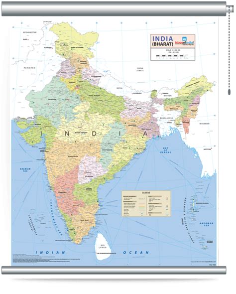 Wall Maps Of India India Wall Map Shows All The Information About