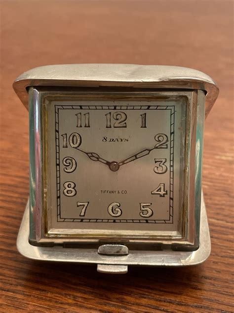 Rare Vintage Antique Tiffany Co Sterling Silver 8 Day Travel Clock