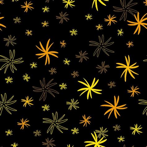Premium Vector Seamless Pattern Of Decorative Abstract Yellow Flowers