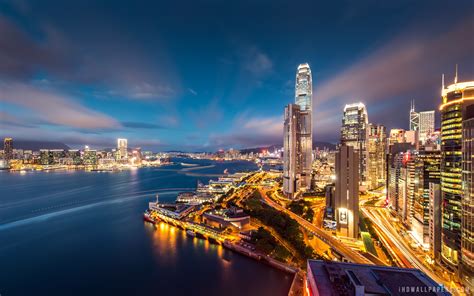 Harbour Night Lights Hong Kong Wallpaper Travel And World Wallpaper