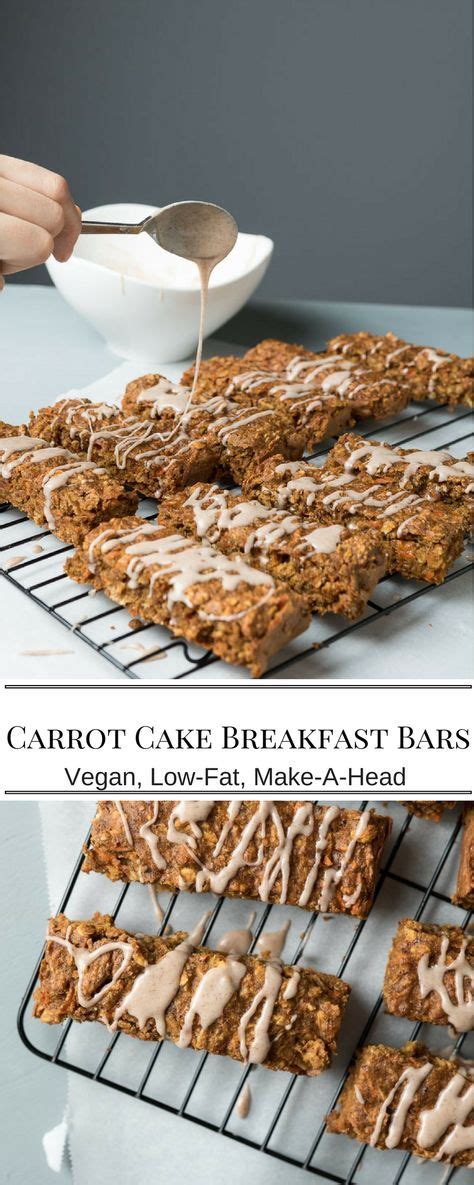 Carrot Cake Breakfast Bars Make These Ahead And Stash In The Freezer For A Quick And Heal