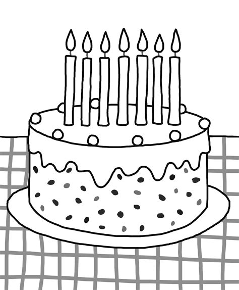 36+ birthday cake coloring pages for printing and coloring. Download and print: Birthday colouring pages - Priddy ...