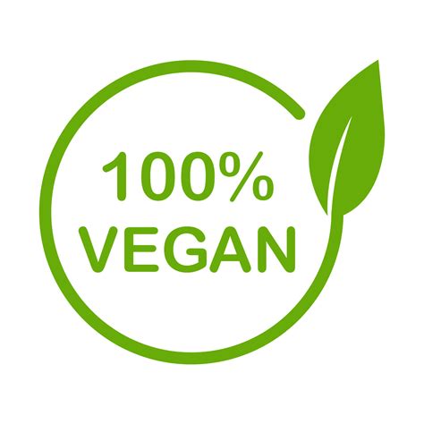 Vegan Product 100 Percent Icon Vector Vegetarian Food Label Organic