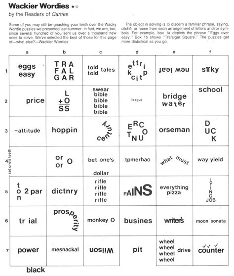 Wackie Wordies 58 Logic Puzzles Brain Teasers Printable Brain Teasers