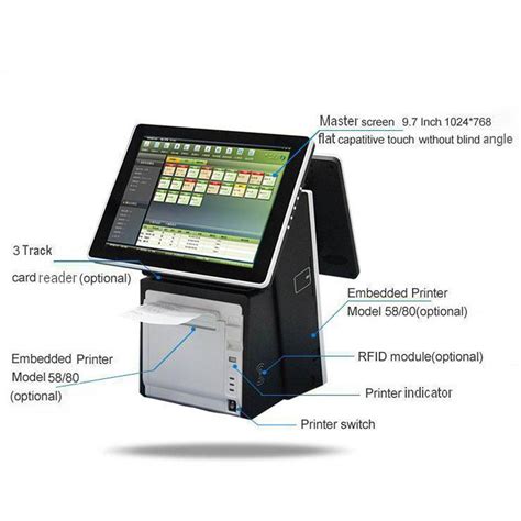 Dual Screen Pos Capacitive Touch Pos Systems With Cefccrohs