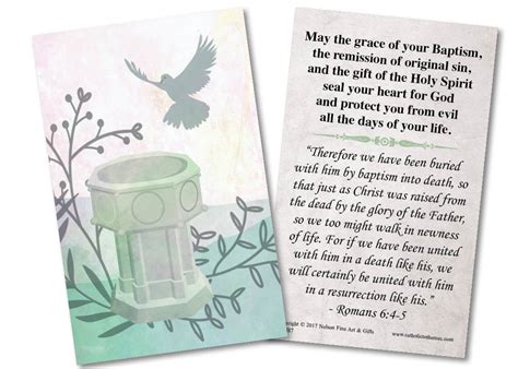 Blessings On Your Baptism Holy Card