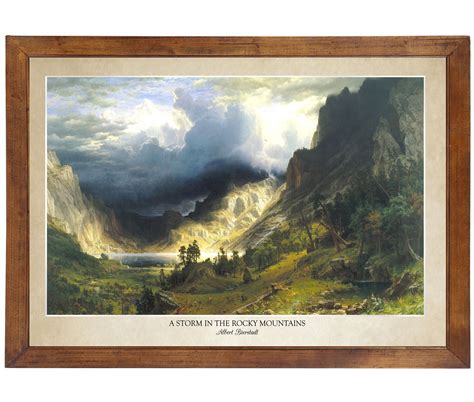A Storm In The Rocky Mountains Albert Bierstadt 1866 24x36 Inch Print