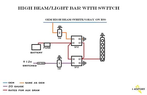 The diagram shows above how to do the wiring. Wiring LED light bar to Daystar switches