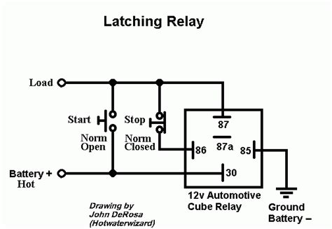 Self Latching Relay Circuit Diagram Wiring Diagram