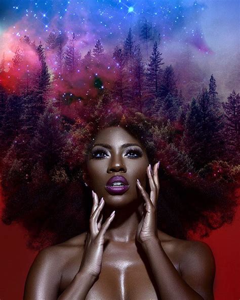 Afros Turned Into Flowery Galaxies To Make Black Women Proud Of Their African Heritage Bored Panda
