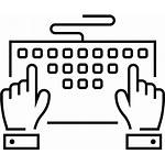 Keyboard Typing Icon Hands Clipart Clip Library