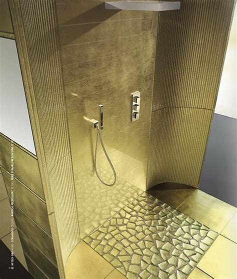It is a room for personal hygiene, generally containing a bathtub or a shower, and possibly also a bidet. 30 Pictures of gold mosaic bathroom tiles
