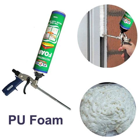 Waterproof Polyurethane Pu Foam Spray 750ml Heat Preservationcold And Sound Insulation