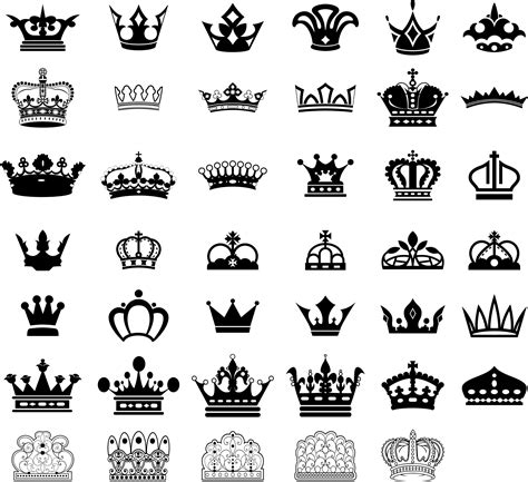 Beautiful King Crown Clipart Black And White Crowns Etsy