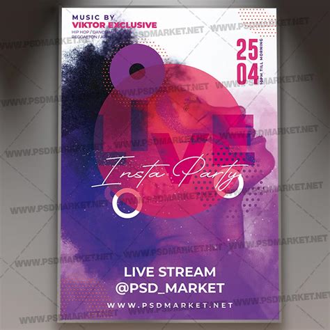 Download Instagram Live Party Template Flyer Psd Psdmarket