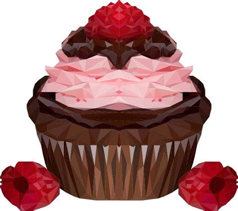 Angle) or infinite polygon is a generalized polygon with a countably infinite number of sides. Cupcake Decal, Geometric Cupcake, Polygonal Art, Vinyl ...
