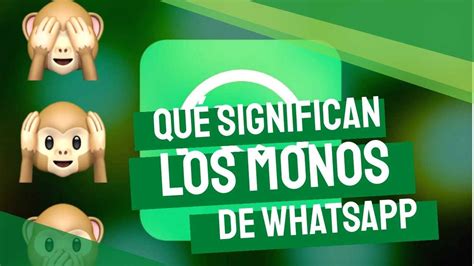 Qué Significan Los Monos De Whatsapp 🙈🙊🙉 Youtube