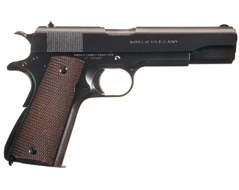 Scarce Colt Model 1911a1 Transitional Model Semi Automatic Pistol
