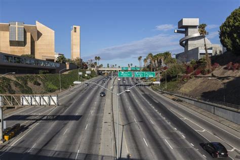 Hollywood 101 Snelweg In Los Angeles Van De Binnenstad Redactionele