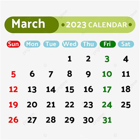 March 2023 Calendar Vector Design Images 2023 Calendar March Vector