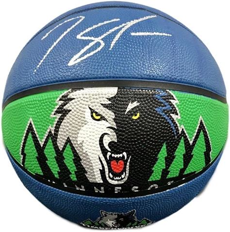 Karl Anthony Towns Spalding Minnesota Timberwolves Signed Logo