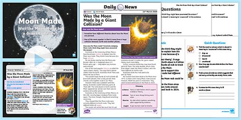 How Was The Moon Formed Twinkl Newsroom Resources Twinkl