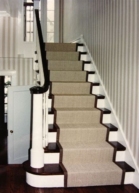 sisal runner, dark step with white base | Hallway carpet ...