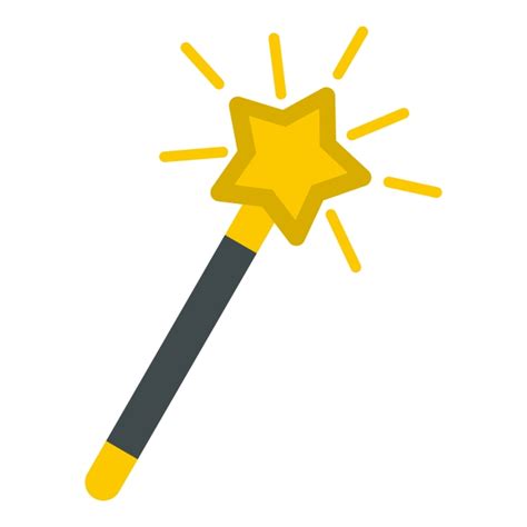 Magic Wand Icon Flat Style Magic Wand Icon Png And Vector With