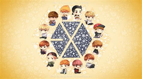 Exo ♥ Cartoon Ver Wallpaper By Tumzalamon