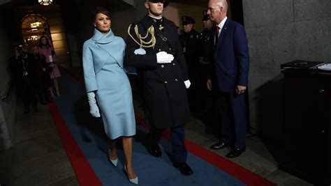 Melania Trump Debuts Sky Blue Ralph Lauren Inaugural Outfitand An Updo