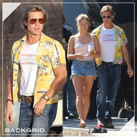 Brad pitt once upon a time in hollywood haircut. Backgrid UK Celebrity Photo Agency — Brad Pitt films Once ...