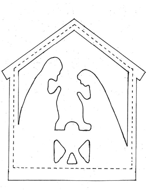 Free Printable Nativity Scene Patterns Use The Black And White Version