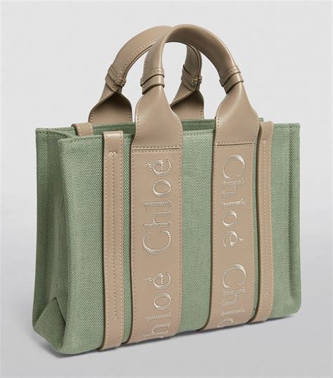 Chloé Small Canvas Woody Tote Bag Harrods In